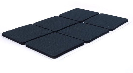 Pannelli di protezione per mobili 72 pezzi - Pannelli autoadesivi pesanti - Gomme per ruote di sedia quadrata - Protezione antiscivolo - Protezione per pavimenti duri