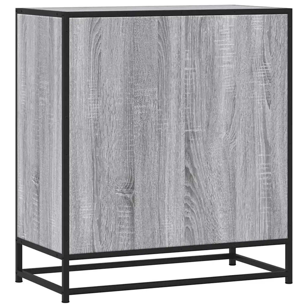 Credenza Grigio Sonoma 68x35x76 cm in Truciolato e Metallo