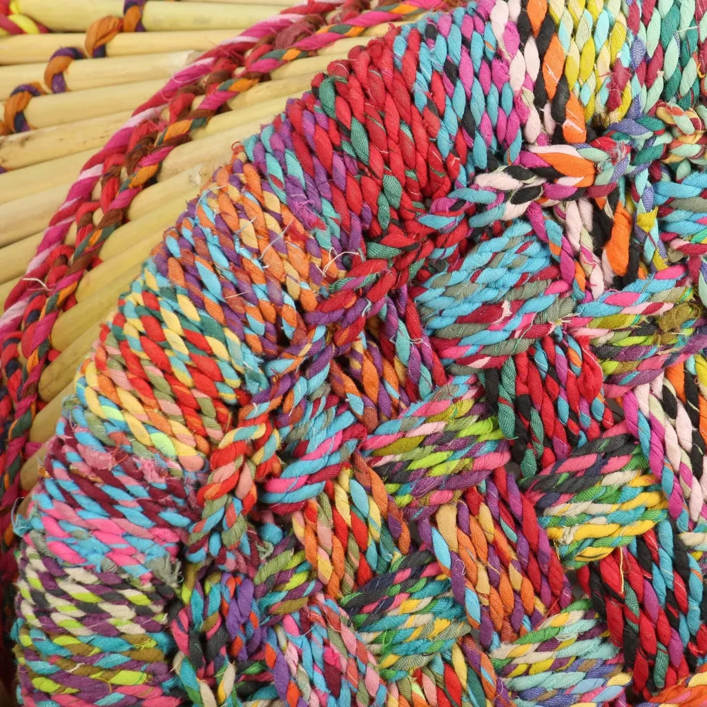 Sgabello con Motivi Chindi 2 pz Multicolore in Bamb¨´ CFW8211226