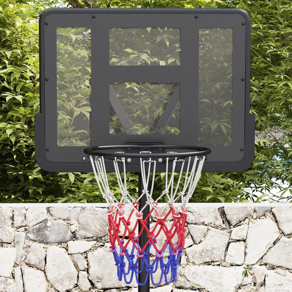 Canestro da Basket per Esterno Regolabile in Altezza con Ruote e Base ¨C zephmum ¨C Nero 216-277 cm
