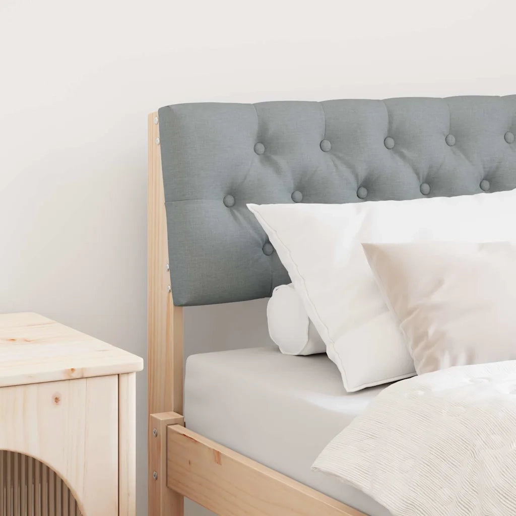 Testiera | Testata imbottita Grigio chiaro 80 cm Pino massello