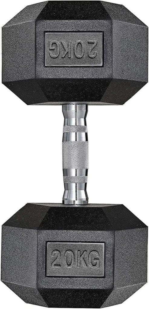 Set di 2 manubri esagonali, 10 – 30 kg, con rivestimento antiscivolo, impugnatura ergonomica, set di manubri corti in gomma polimerica, per allenamento aerobico