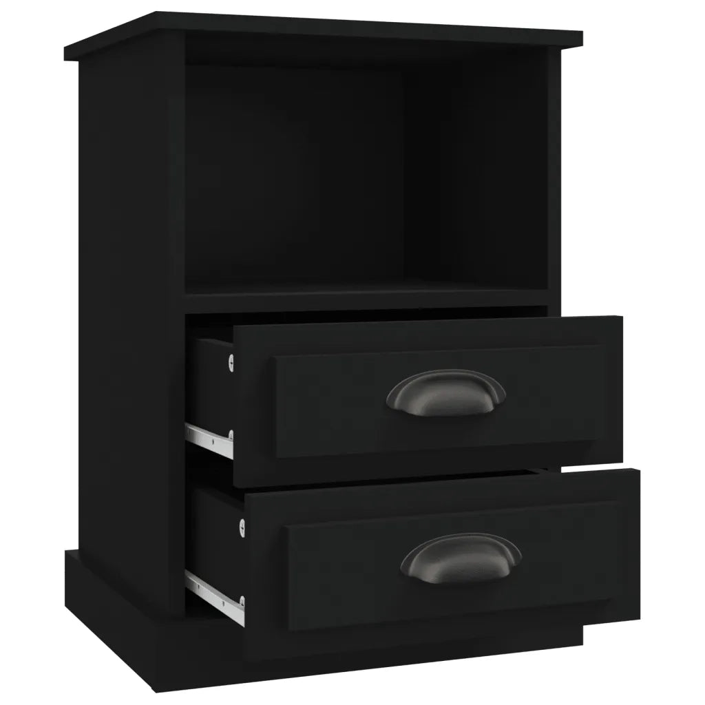 Comodini 2 pz-Set di 2 Tavolino da notte Neri 43x36x60 cm
