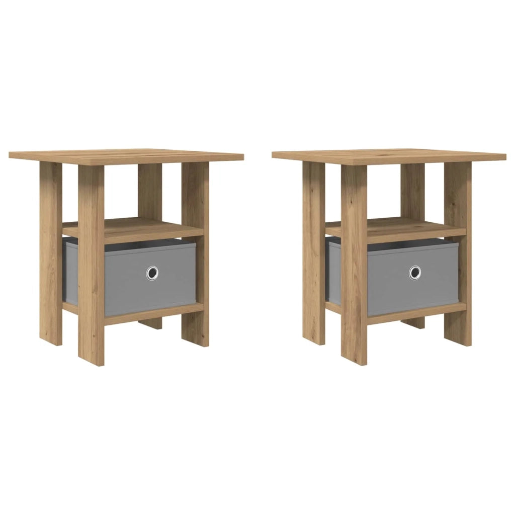 Comodino con cassetto 2 pcs Rovere artigianale 41 x 40 x 45 cm 8000435