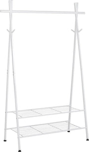 Cassa d'abbigliamento con ripiano per scarpe - Bianco - 106x44x161 cm
