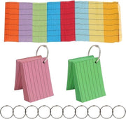 Cartelle index 1000 pezzi - 10 colori - cartelle con dizionario - cartelle index colorate con anello - cartelle di apprendimento portatili - descrivibili su entrambi i lati - flashcard per studio ufficio note