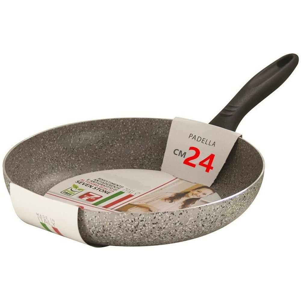 Trade Shop - Padella Antiaderente Antigraffio 7 Strati ø 14-16-18-20-22-24-26-28-30-32 Cm Cucina -    -24 Cm   -
