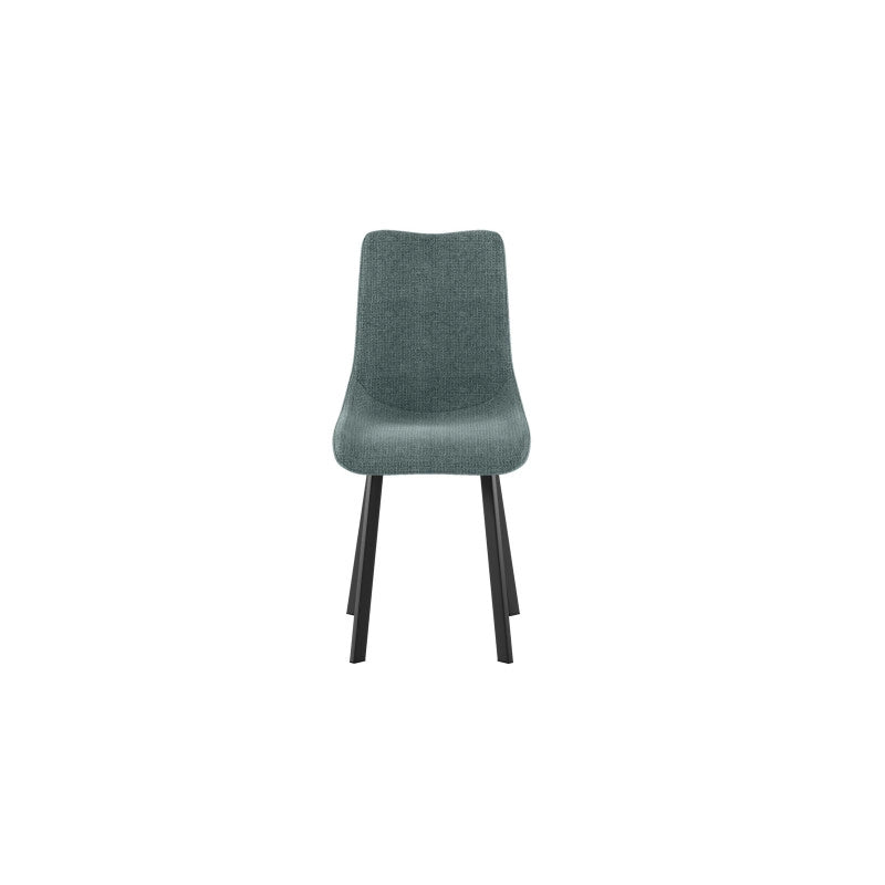Sedia rivestita in tessuto easy-clean Gambe in metallo verniciato Iris 45cm X 56cm H 86cm Stones