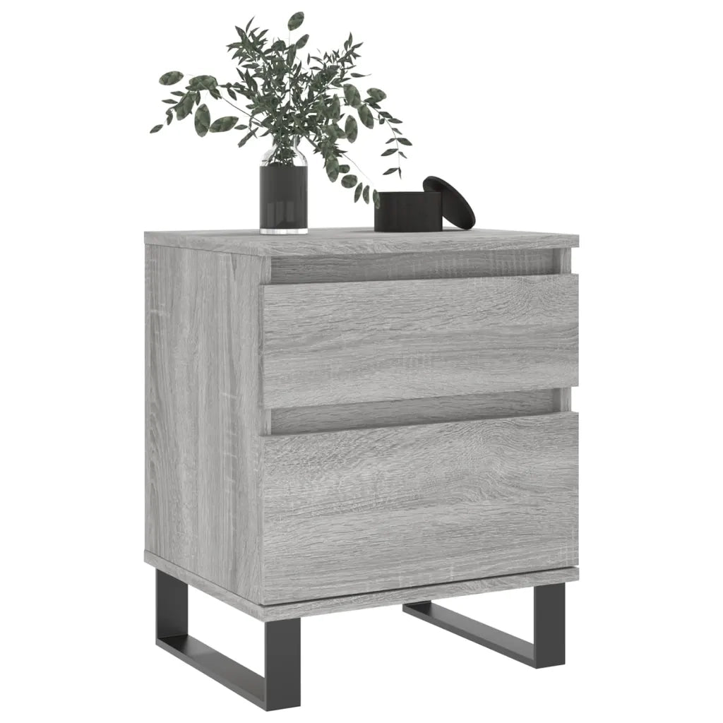 Comodino | Armadio da Notte | Mobiletto da notte Grigio Sonoma 40x35x50 cm in Legno Multistrato