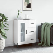 Credenza-Buffet-Armadio da cucina 69,5x34x90 cm in Legno Multistrato Bianco Lucido 371190