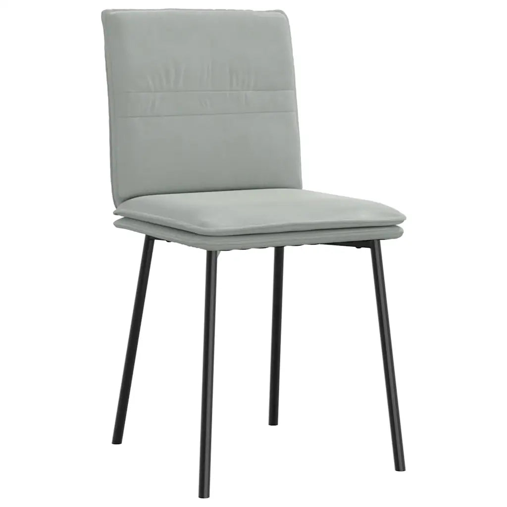 Sedie da Pranzo 4 pz Grigio Chiaro in Velluto 3315344
