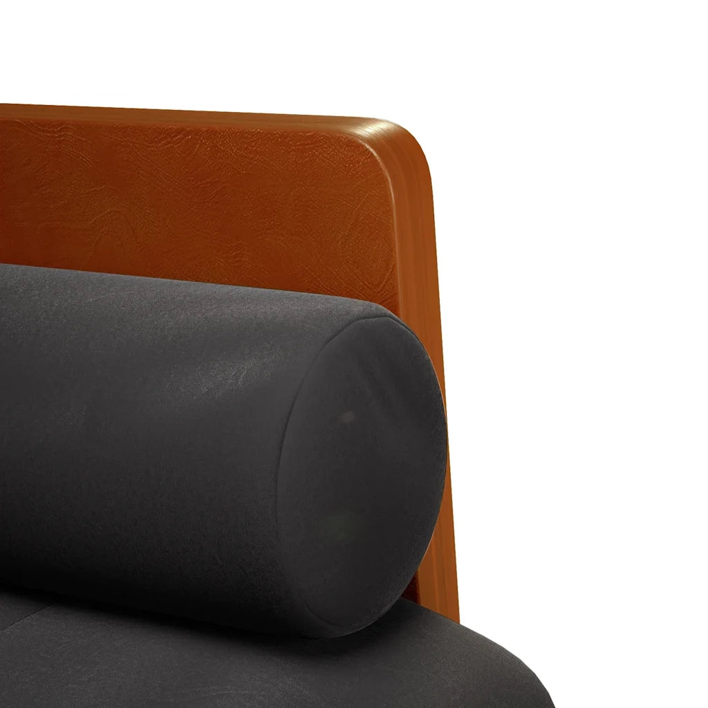 Divano Divanetto con Cuscini-Sofa Bolster Nero 110 cm Velluto