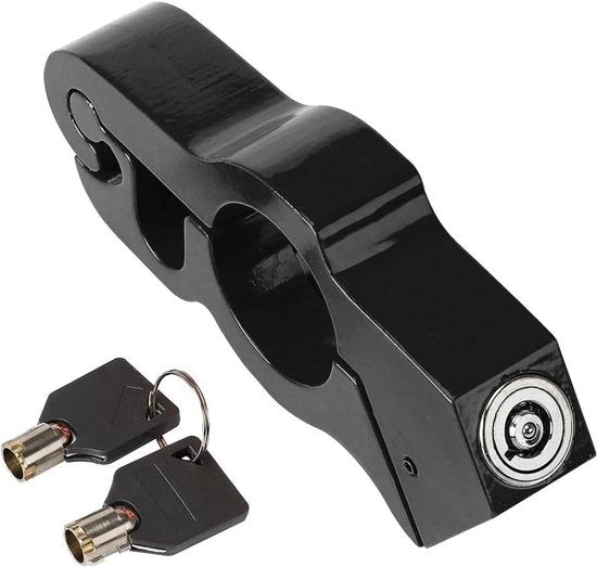 Stuurslot in alluminio leggero - dispositivo di sicurezza contro la furto per motori - nero.