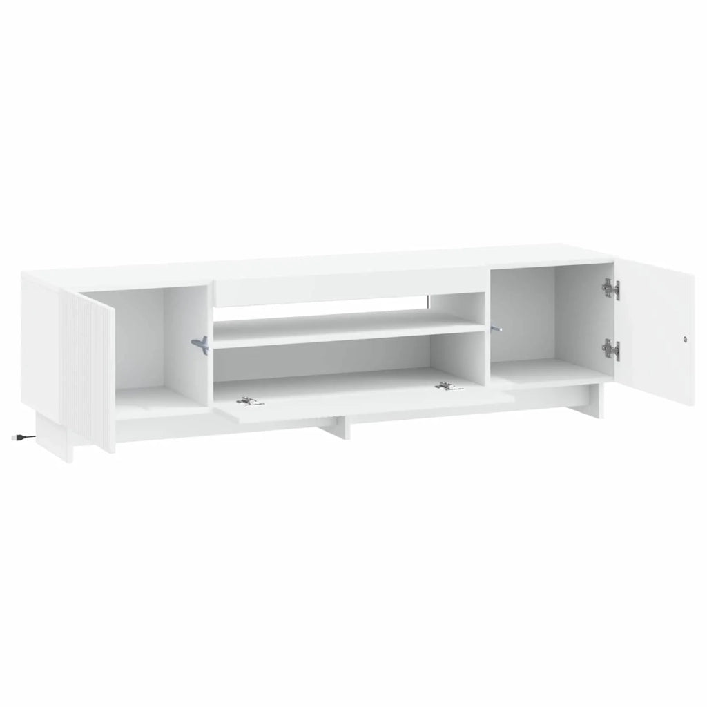Mobile TV LED EDE 153 x 35 x 43 cm Bianco Legno ingegnerizzato 896025