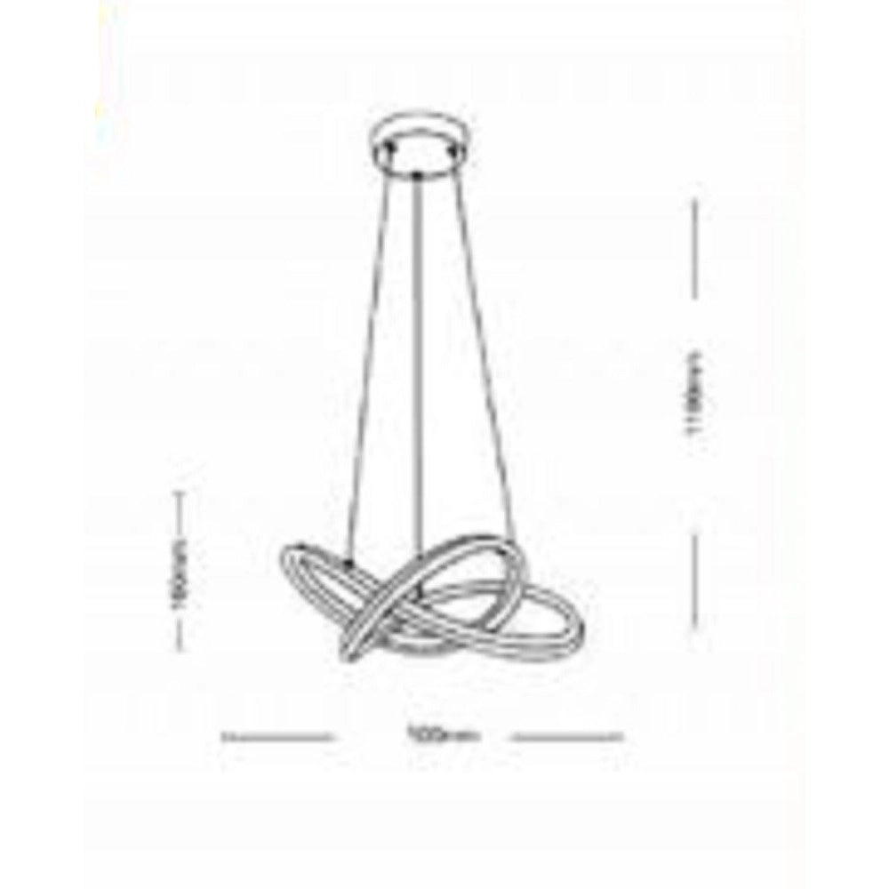 Trade Shop - Lampadario Led Moderno Intrecciato Lampada Soffitto 60w Luce 3000k 6500k 4000k A50b -