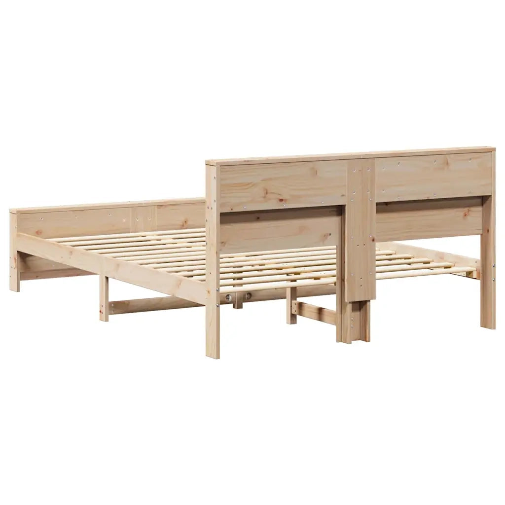 vidaXL Struttura del letto Marrone 150 x 200 cm Legno di pino massello