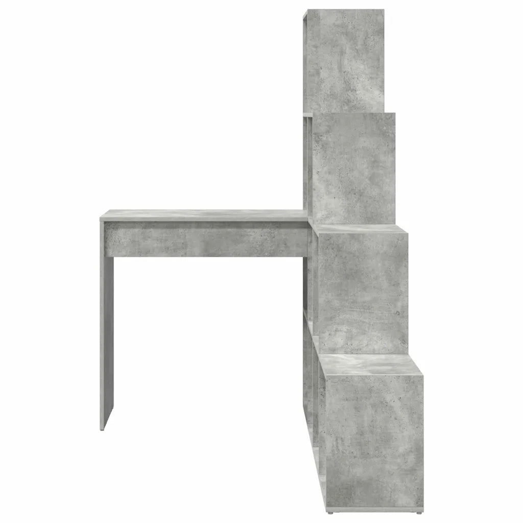 vidaXL Scrivania ad angolo Grigio cemento 101,5 x 149,5 x 149,5 cm