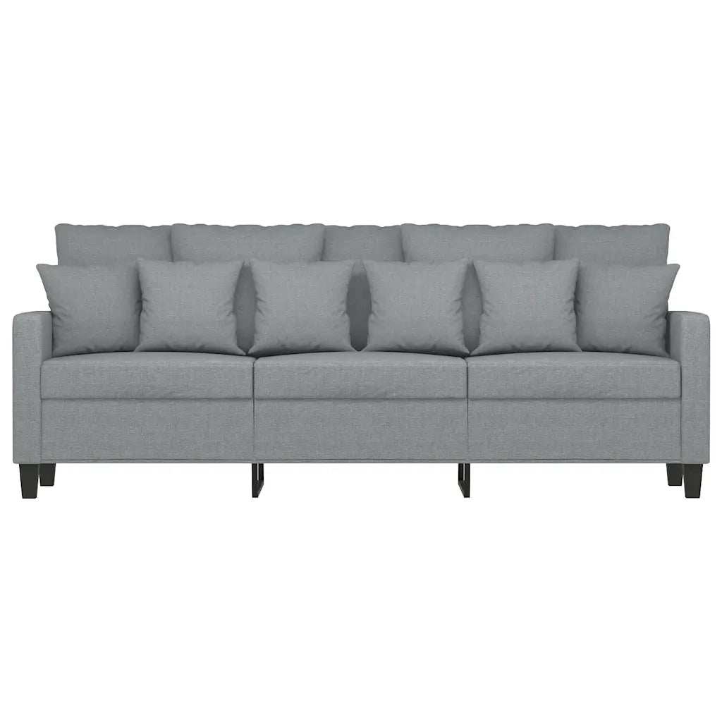 Divano a 3 Posti Grigio Chiaro 180 cm in Tessuto 359275