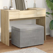 Pouf Grigio chiaro Velluto e Legno Ingegnerizzato 876765