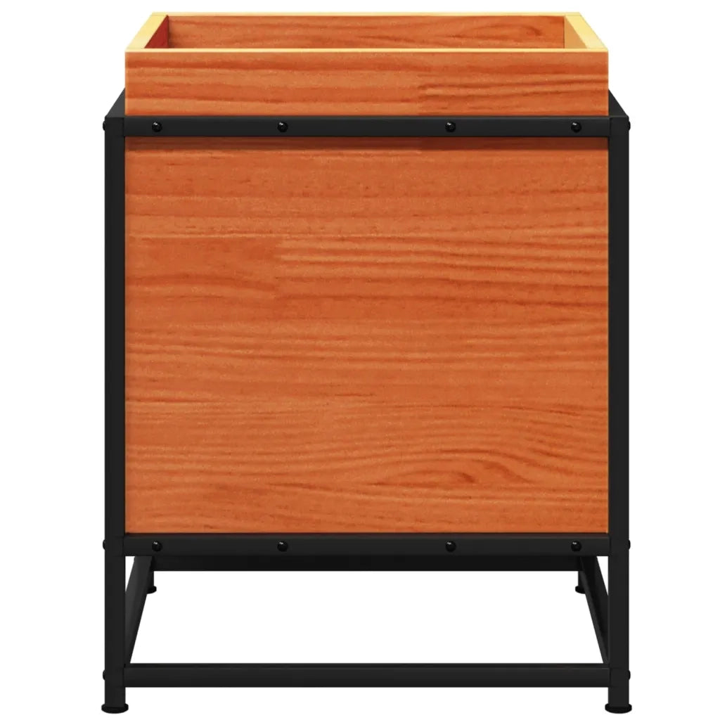Fioriera Giardino Marrone Cera 40x40x50 cm Legno Massello Pino