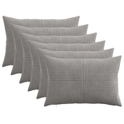 Federa 6 pcs ALMELO Grigio Chiaro 50 x 80 cm corduroy 915206