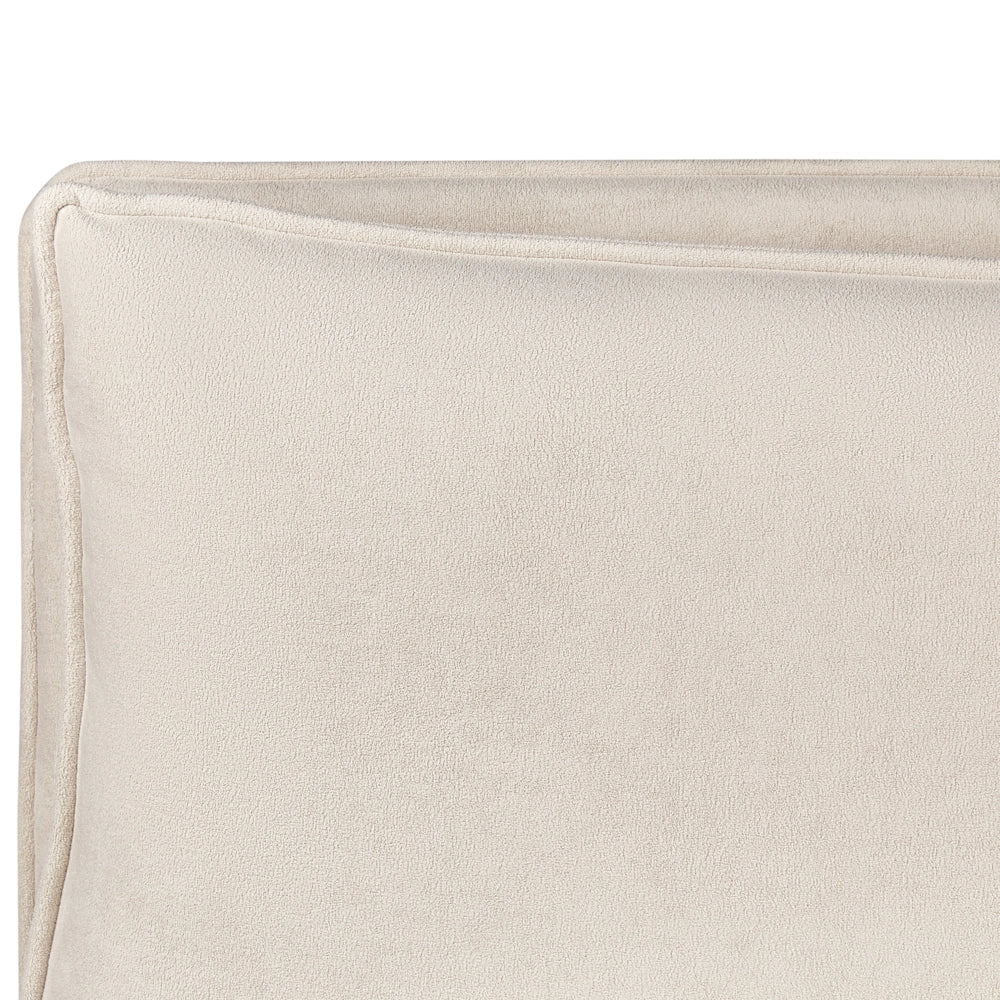 Letto matrimoniale beige chiaro con contenitore 180 x 200 cm camera da letto moderna