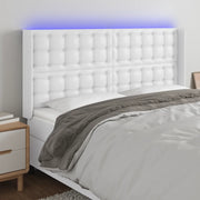 Testiera a LED-Testata con LED Bianco 203x16x118/128 cm in Similpelle 279592