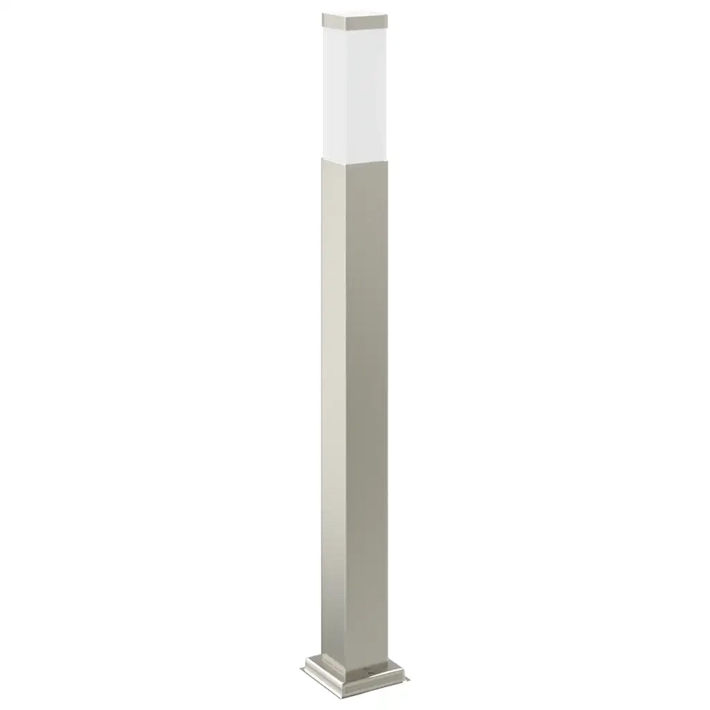 Lampada a paletto con presa elettrica 80 cm Acciaio Inox IP44 4006061