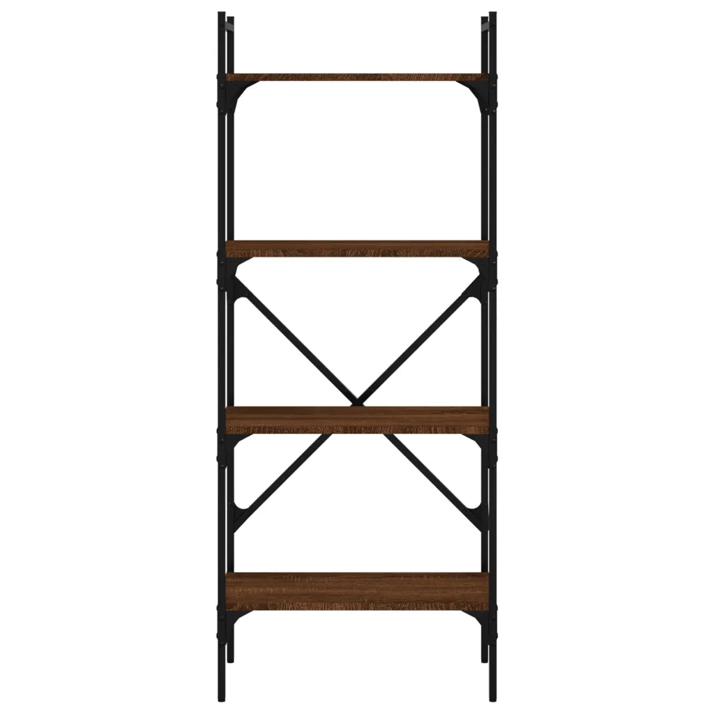 Libreria Rovere Marrone 4 Ripiani 56x31,5x138,5 cm Multistrato 833342