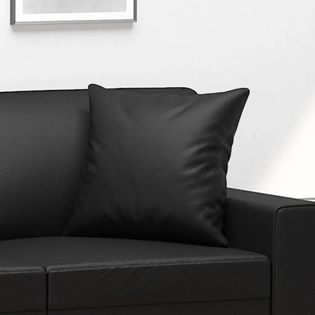 Cuscini Decorativi 2 pz Nero 40x40 cm in Similpelle CFW5409220
