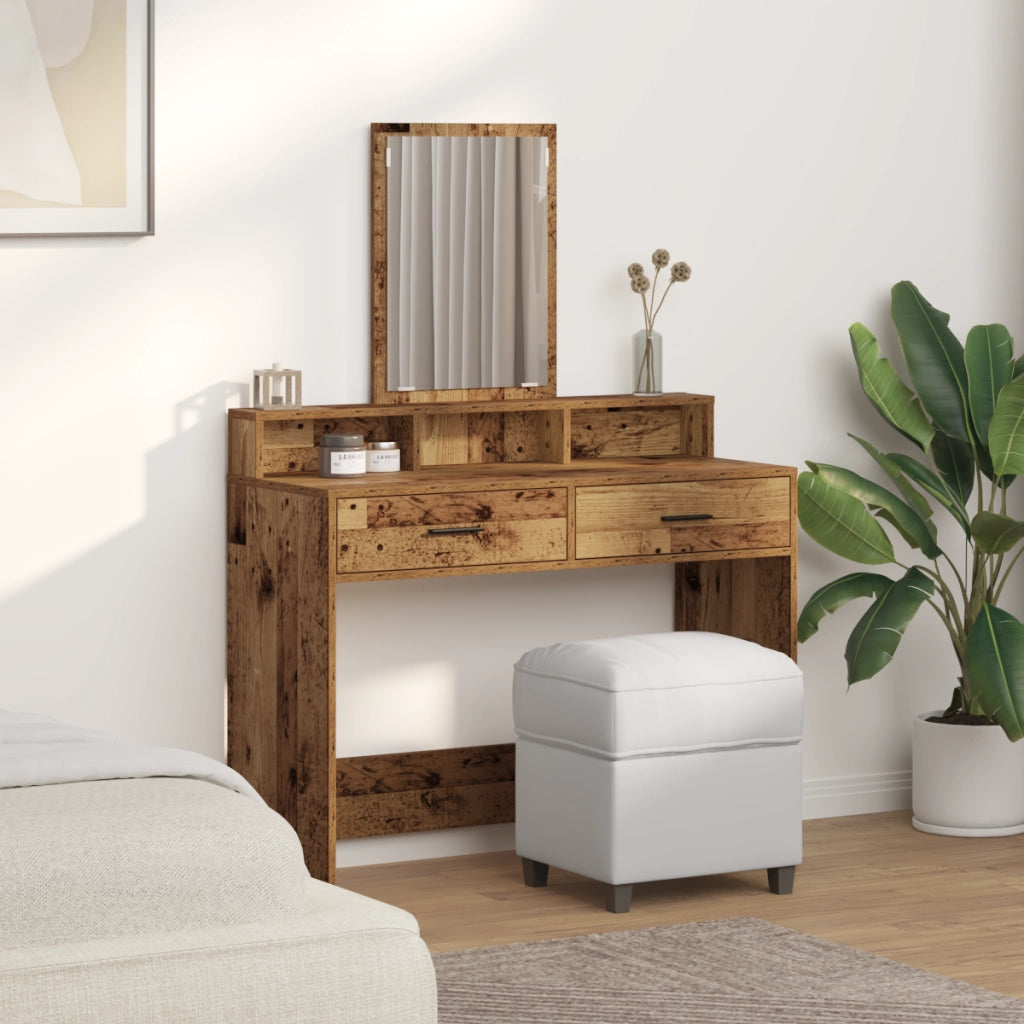 Toletta  con cassetti in legno vecchio 100x41x140 cm