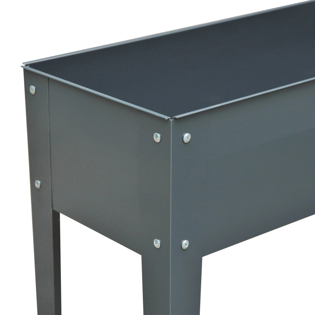 Vaso da Fiori con Piedi ¨C zephmum ¨C Grigio, Metallo, 100x30x80 cm