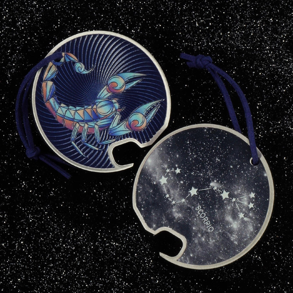 Apribottiglie in metallo KADAX, regalo per segno zodiacale Scorpione, resistente