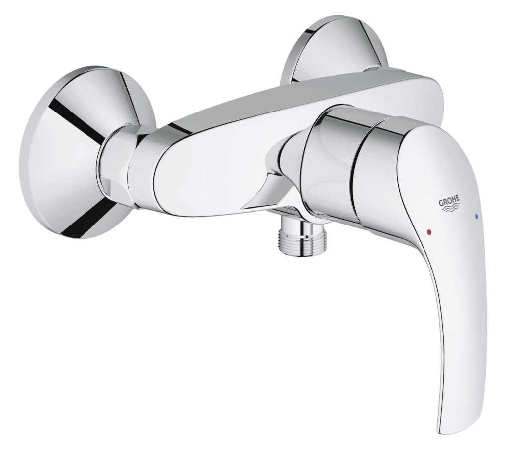 Miscelatore doccia monocomando Eurosmart, soffione doccia, rubinetto doccia, cromato, grafite spazzolata