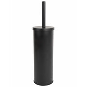 Porta Scopino da Appoggio Nero Opaco in Acciaio Verniciato  leghe metalliche  SAN Mod. Wind Black