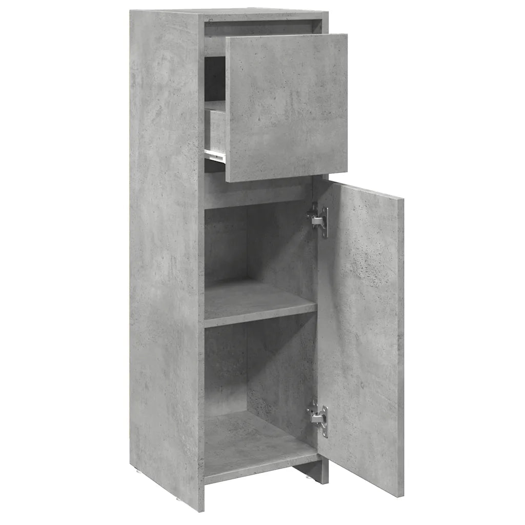 Mobile da Bagno Grigio Cemento 30x30x95 cm in Legno Multistrato 856060