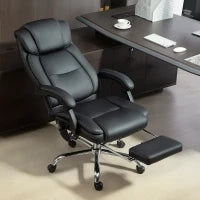 Sedia da ufficio massaggiante e riscaldante con altezza regolabile e schienale inclinabile, 67x72x111-119cm, nero