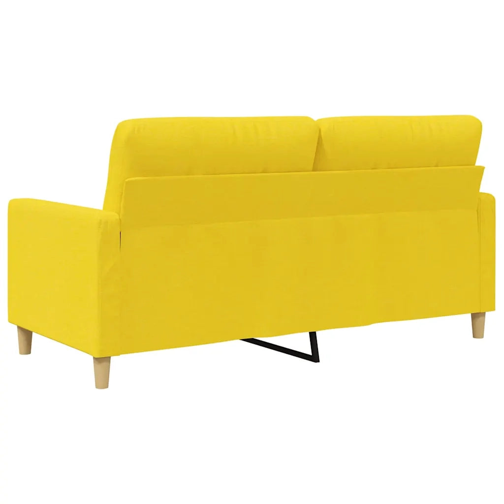 vidaXL Divano a 2 Posti Giallo Chiaro 140 cm in Tessuto
