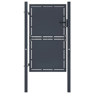 Cancello per Giardino in Acciaio 100x175cm Antracite cod mxl 51797