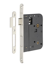 Serratura da incasso per WC, asse 80 mm, frontale nichelato – THIRARD