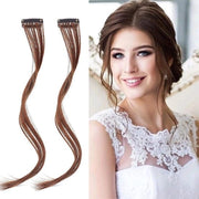 Set di 2 clip-in pony per estensione capelli - Pony laterale con ciocche ondulate