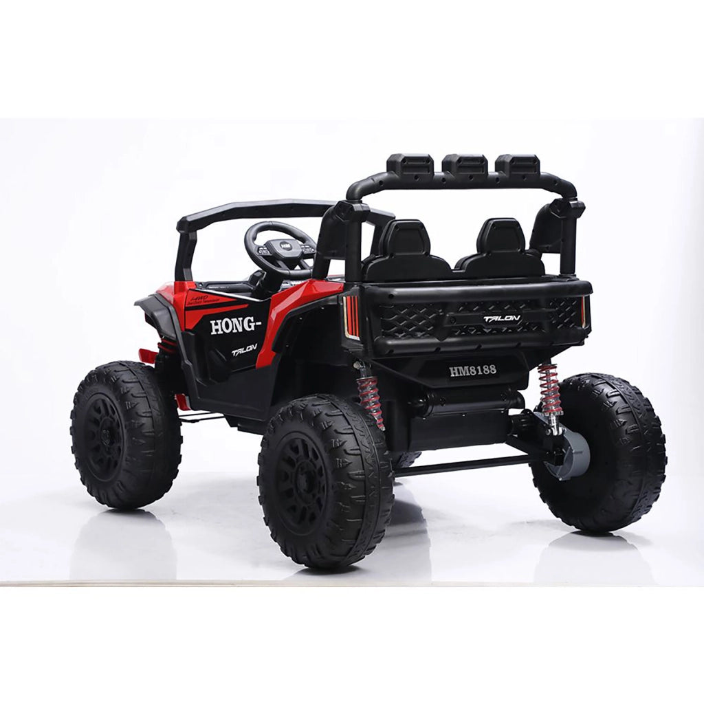 Macchina Elettrica per Bambini Buggy Safari 2 Motori da 35W con Telecomando Luci e Suoni Rosso