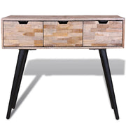 Tavolo Consolle con 3 Cassetti in Legno di Recupero di Teak 241709