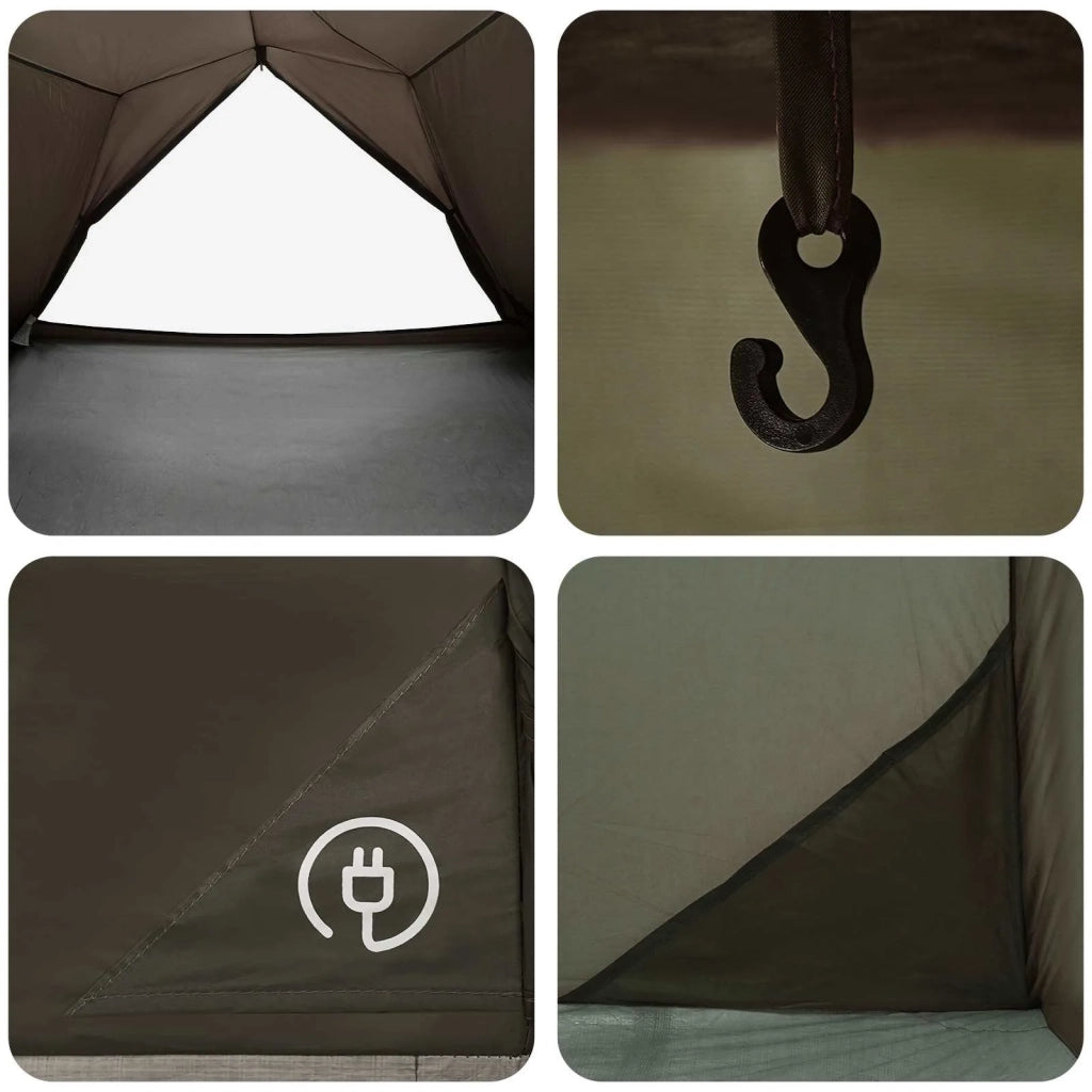 Tenda a tunnel Marrone e Grigio 4 persone 42019360