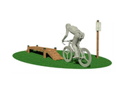 Passaggio equilibrio 3212 Giochipark legno pino EN 1176 cm 417x68x45h
