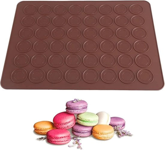 Mat di silicone per macarons - Strato antiaderente - 48 cavità - 38 x 28 cm