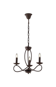 Lampadario Ginevra Corten 3Xe14 48X43Cm - Fan Europe