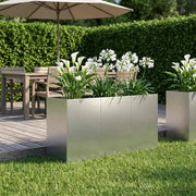 Vaso da giardino Argento 120 x 40 x 60 cm Acciaio Inox 8005894
