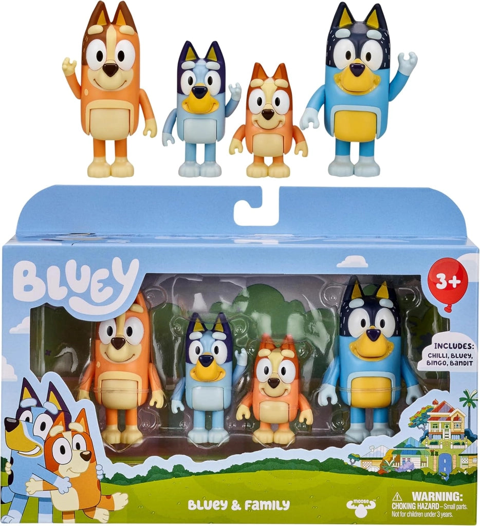 Bluey e la sua famiglia,Playset con 4  personaggi,Eta 3+