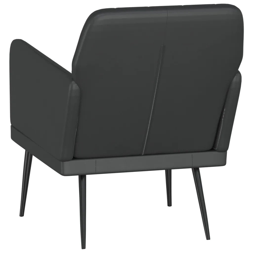 Divano Sedia-Poltrona Nera 61x78x80 cm Similpelle